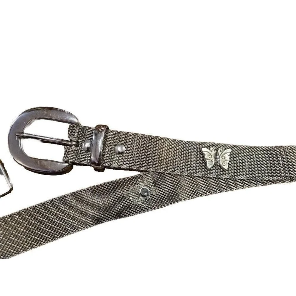 Vintage Stainless Metal Mesh Womens Belt Small Metal Chainlink Retro 27-33